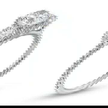 A. Jaffe Three Stone Hidden Halo Engagement Setting 8