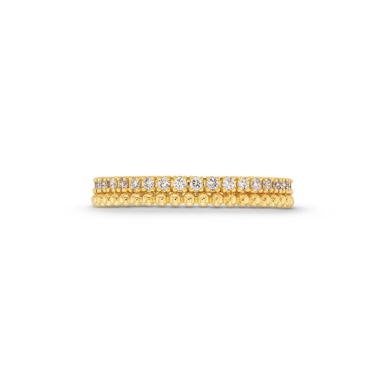 A. Jaffe Two Row Beaded Diamond Band 0
