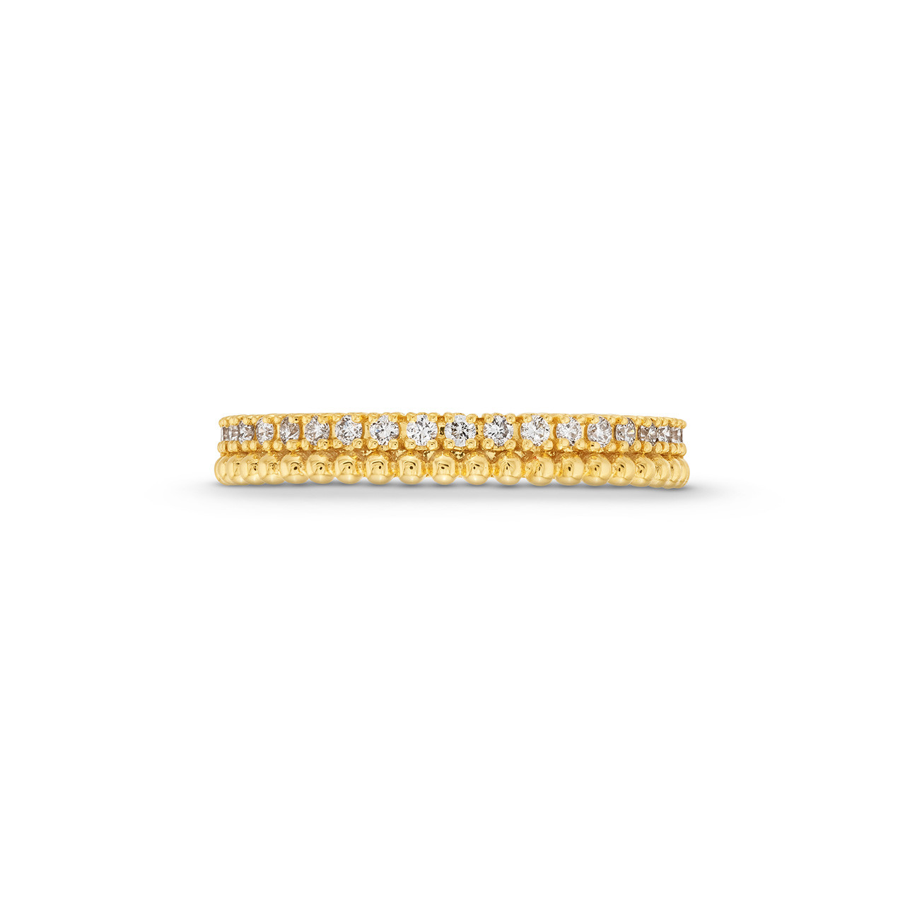 A. Jaffe Two Row Beaded Diamond Band