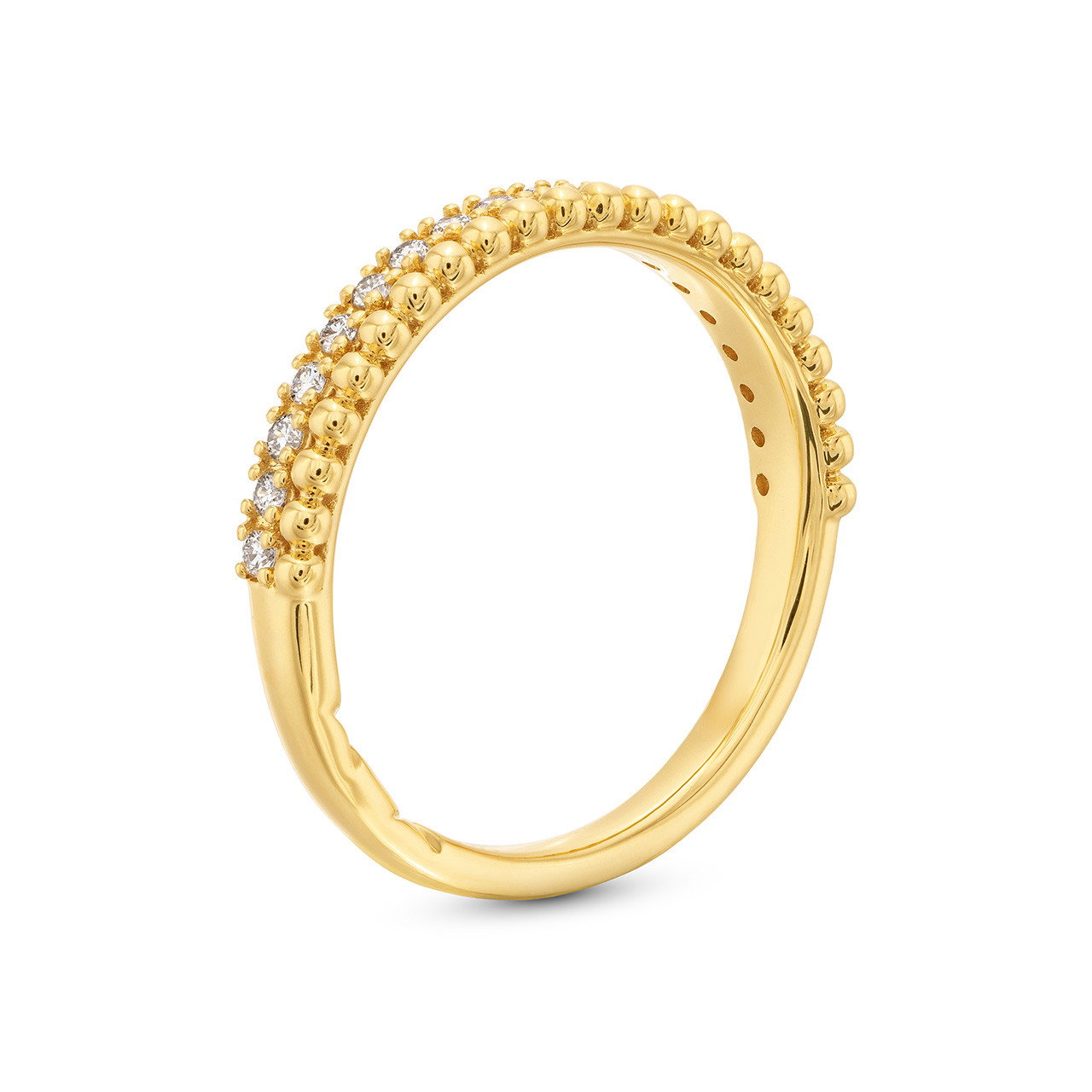 A. Jaffe Two Row Beaded Diamond Band 2