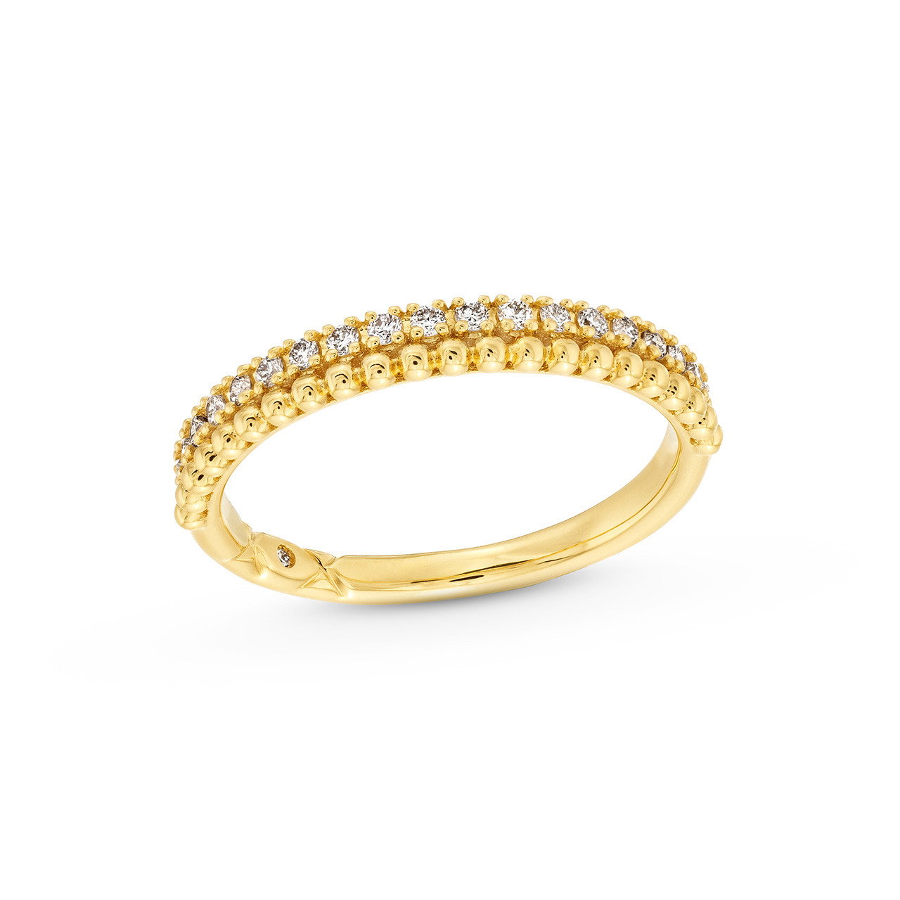 A. Jaffe Two Row Beaded Diamond Band 1