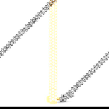 Three Row Diamond Tennis Bracelet
