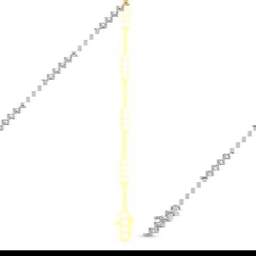 High Polished Diamond Station Bracelet