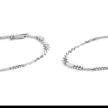 High Polished Diamond Station Bracelet
