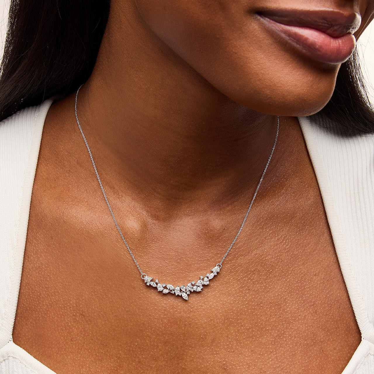 Mixed Shape Diamond Necklace 1