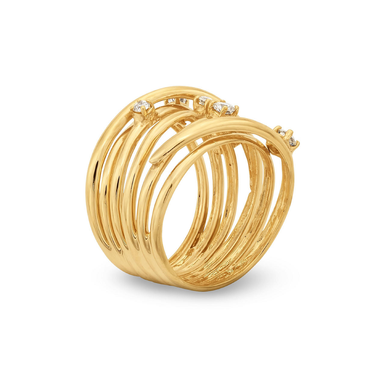 Criss Cross Diamond Ring
