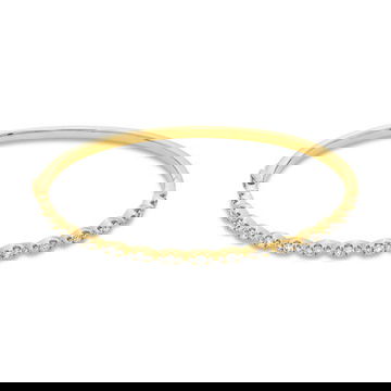 Scallop Diamond Bangle Bracelet