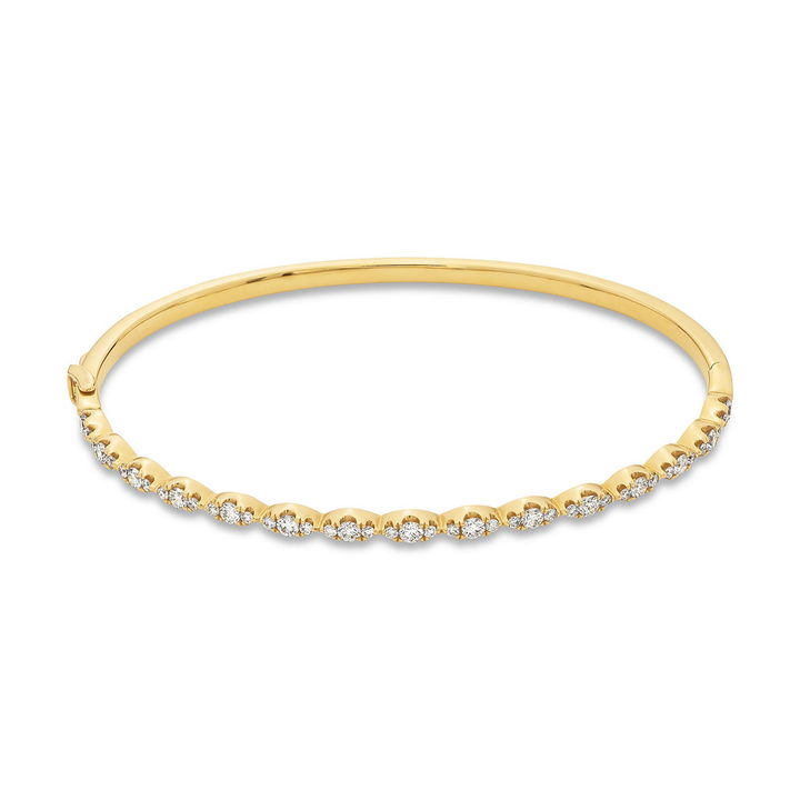 Scallop Diamond Bangle Bracelet