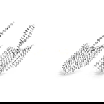 White Gold Diamond Fringe Earrings