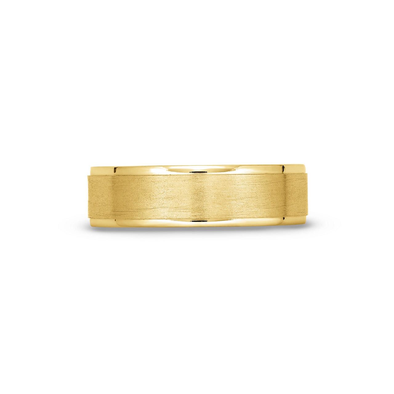 Brushed Center High Polished Edge 6mm Wedding Band 0