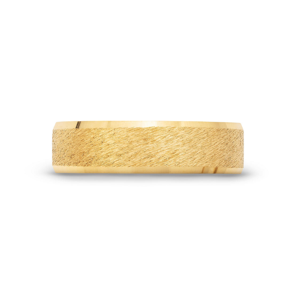 Brushed Bevel Edge 6mm Wedding Band 0