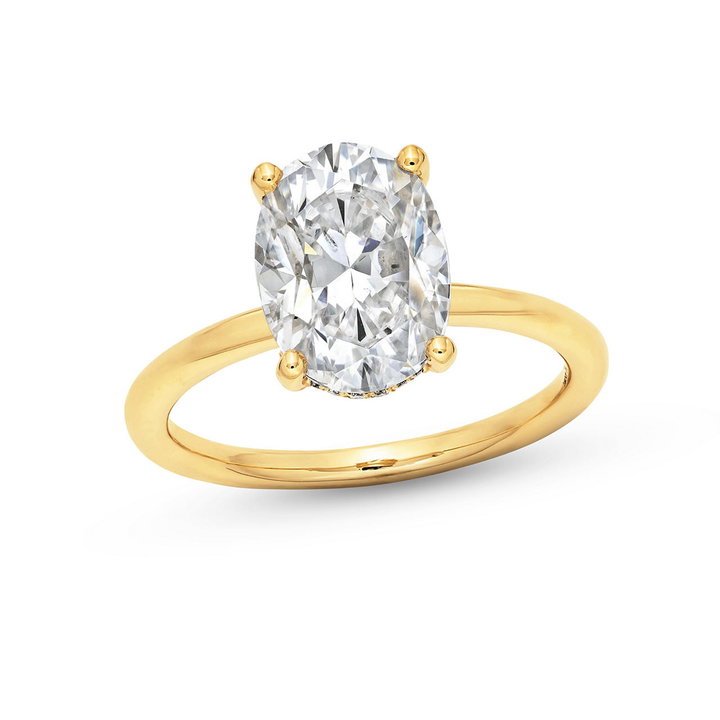 Hidden Halo Engagement Setting by Adorette In Yellow Gold 14K