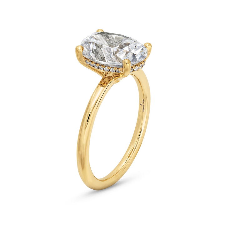 Yellow Gold 14K Hidden Halo Engagement Setting by Diamonds Direct Designs