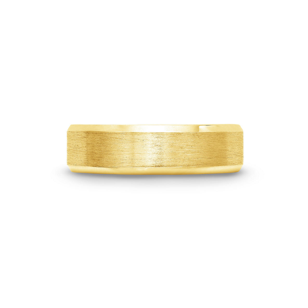 Satin Bevel Edge 6mm Wedding Band 0