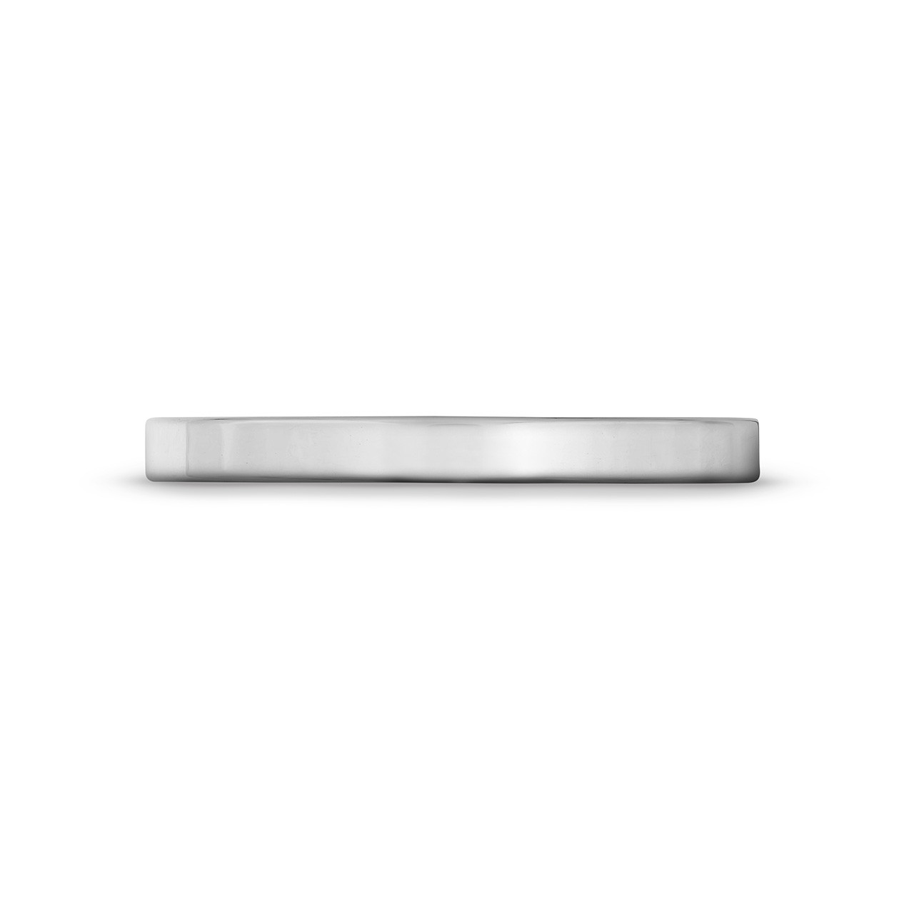 Flat Plain Wedding Band (2mm) In White Gold 14K 0