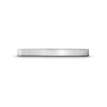 Flat Plain Wedding Band (2mm) In White Gold 14K