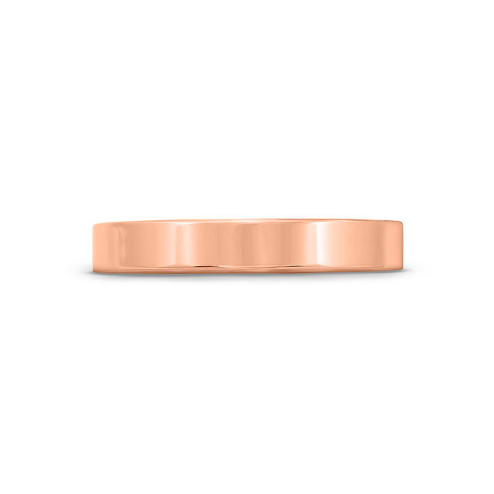Rose Gold 14K Flat Plain Band (3mm)