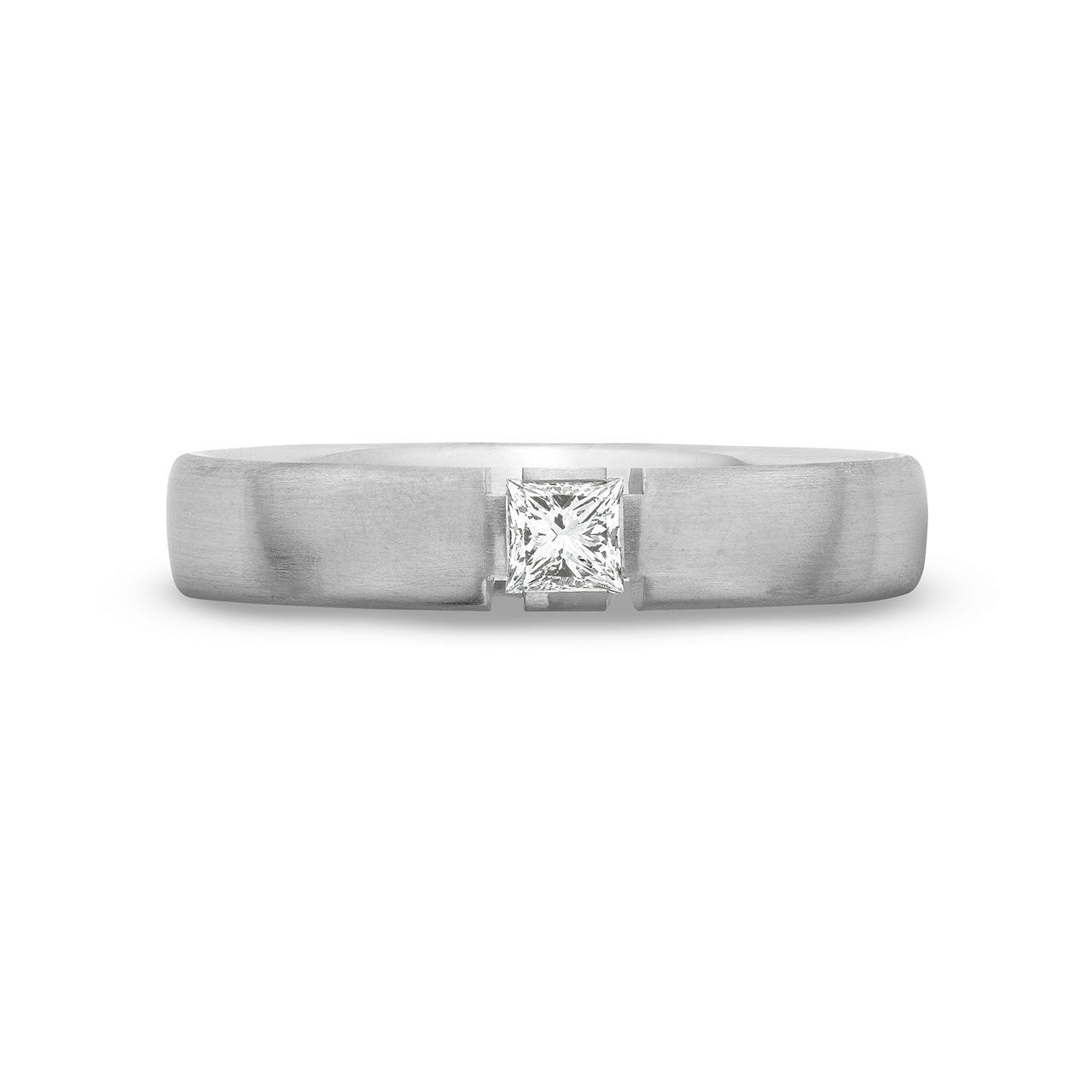 Satin 5mm Diamond Wedding Band 0