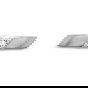 Satin 5mm Diamond Wedding Band