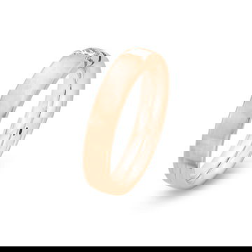 Satin 5mm Diamond Wedding Band