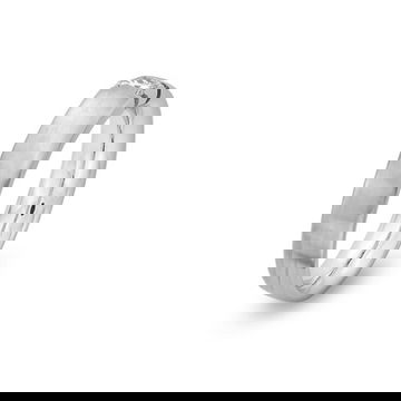 Satin 5mm Diamond Wedding Band