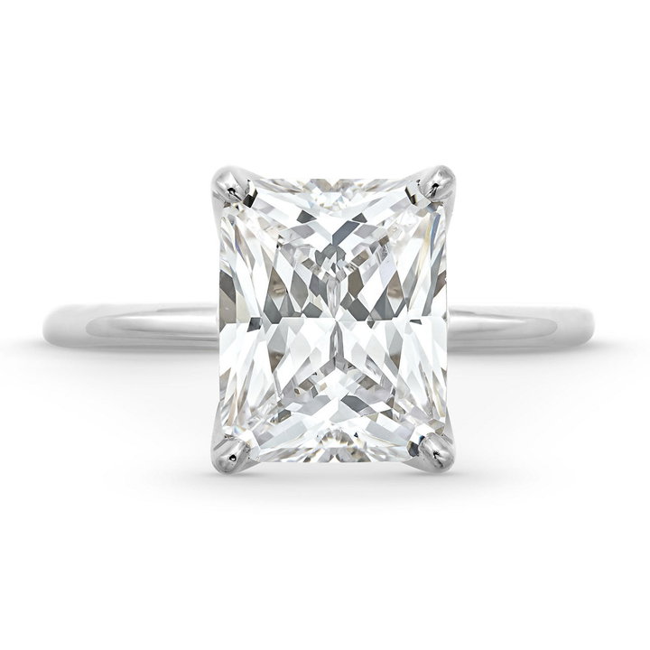Sylvie Four Prong Solitaire Engagement Setting In White Gold 14K