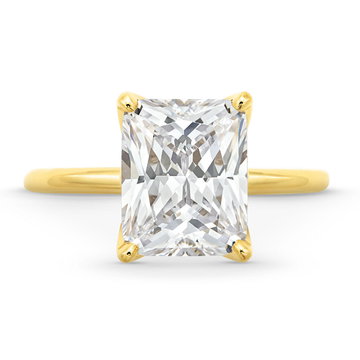 Sylvie Four Prong Solitaire Engagement Setting In Yellow Gold 14K