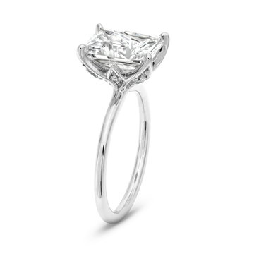 Sylvie Four Prong Solitaire Engagement Setting In White Gold 14K