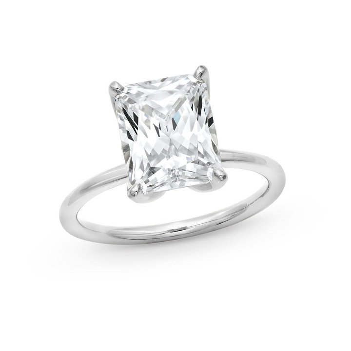 Sylvie Four Prong Solitaire Engagement Setting In White Gold 14K
