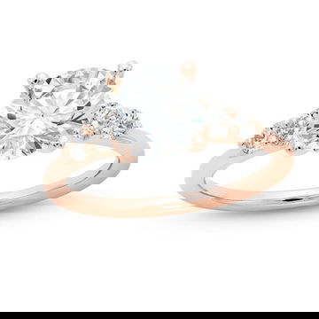 Sylvie Graduated Five Diamond Engagement Setting