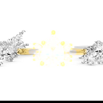 Sylvie Side Cluster Diamond Engagement Setting