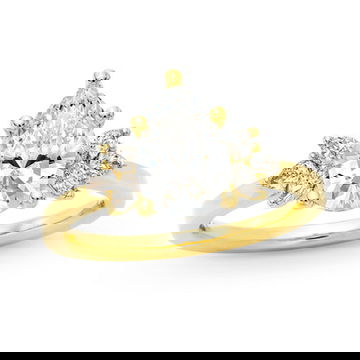 Sylvie Side Cluster Diamond Engagement Setting