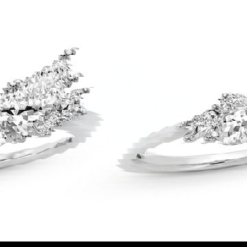Sylvie Side Cluster Diamond Engagement Setting
