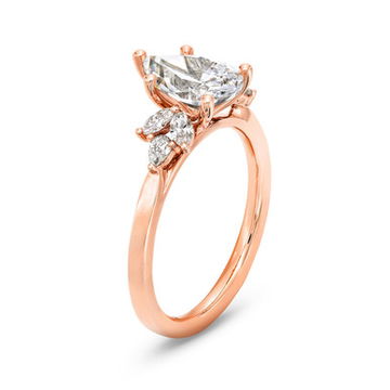 Sylvie Side Cluster Diamond Engagement Setting
