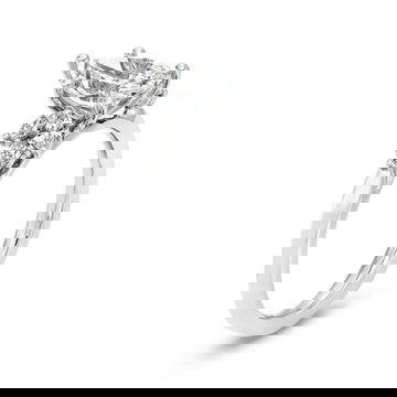 Sylvie Side Cluster Diamond Engagement Setting