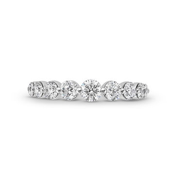 Sylvie Graduated Diamond Wedding Band In White Gold 14K