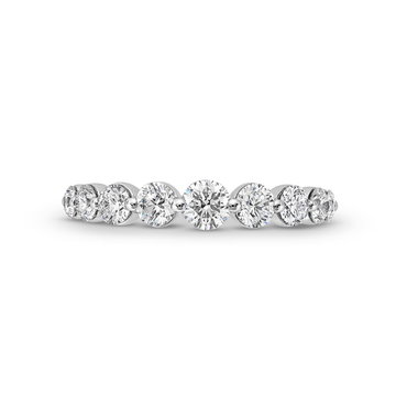Sylvie Graduated Diamond Wedding Band In White Gold 14K