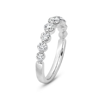 Sylvie Graduated Diamond Wedding Band In White Gold 14K