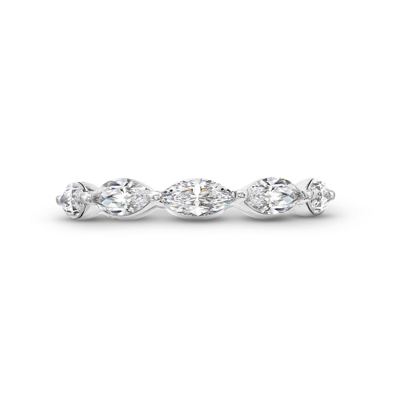 Marquise Diamond Eternity Wedding Band 0