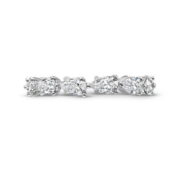 Pear Diamond Eternity Wedding Band In White Gold 14K
