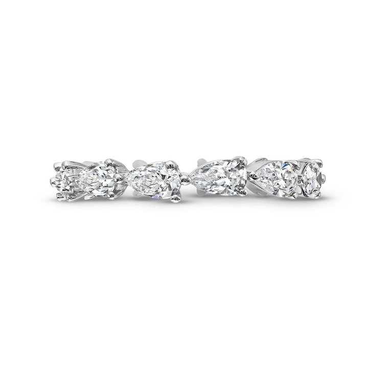 Pear Diamond Eternity Wedding Band In White Gold 14K