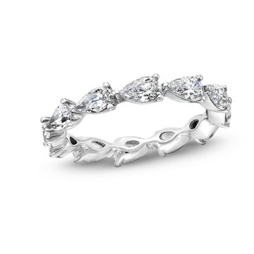 Pear Diamond Eternity Wedding Band In White Gold 14K