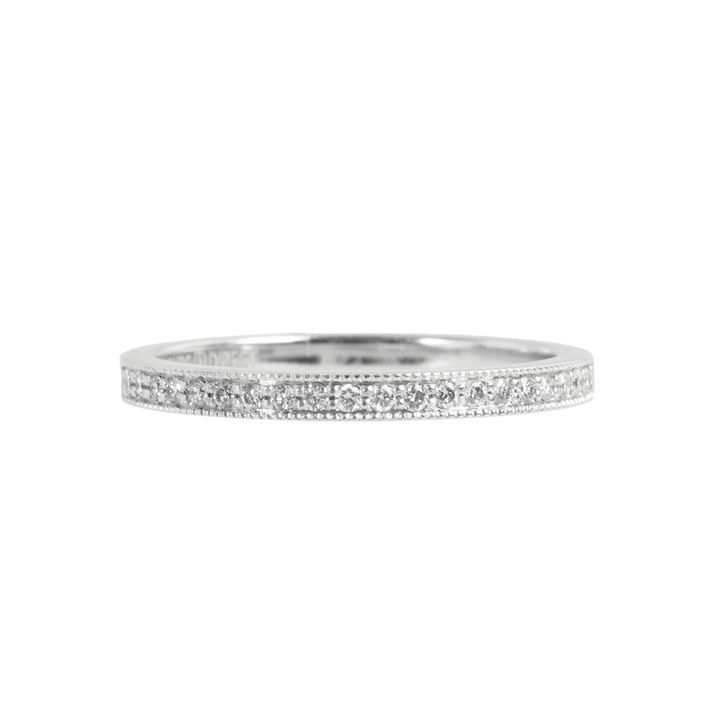 Beaded Milgrain Diamond Wedding Band (0.15TW)