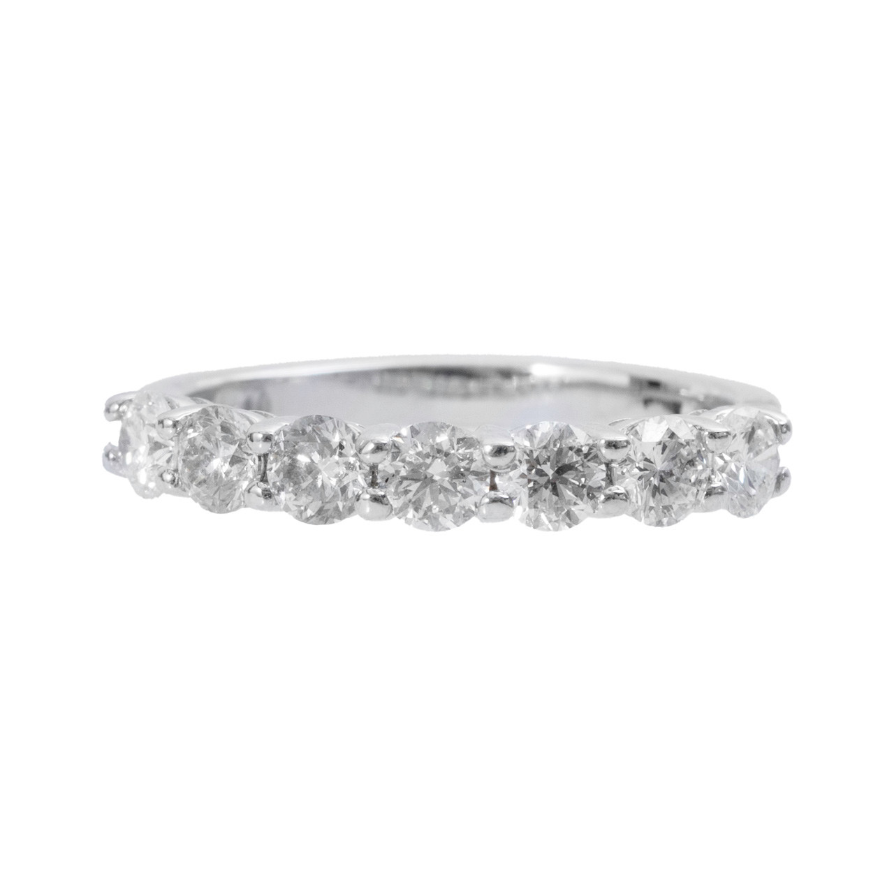 Shared Prong 7 Diamond Wedding Band (1.05tw) 0