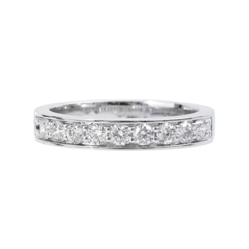Channel Diamond Wedding Band (0.54tw) In White Gold 14K