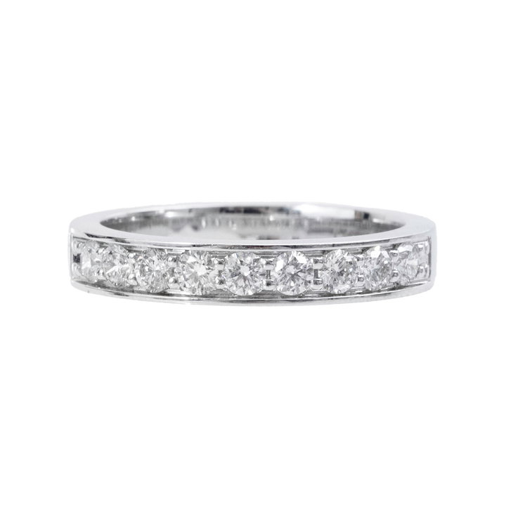 Channel Diamond Wedding Band (0.54tw) In White Gold 14K