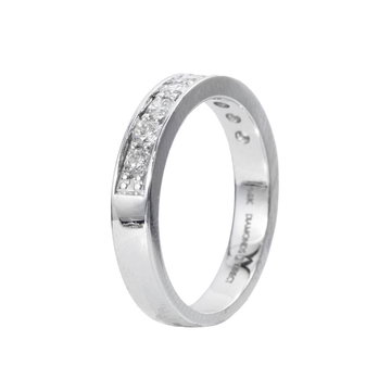 Channel Diamond Wedding Band (0.54tw) In White Gold 14K