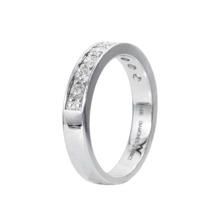 Channel Diamond Wedding Band (0.54tw) In White Gold 14K