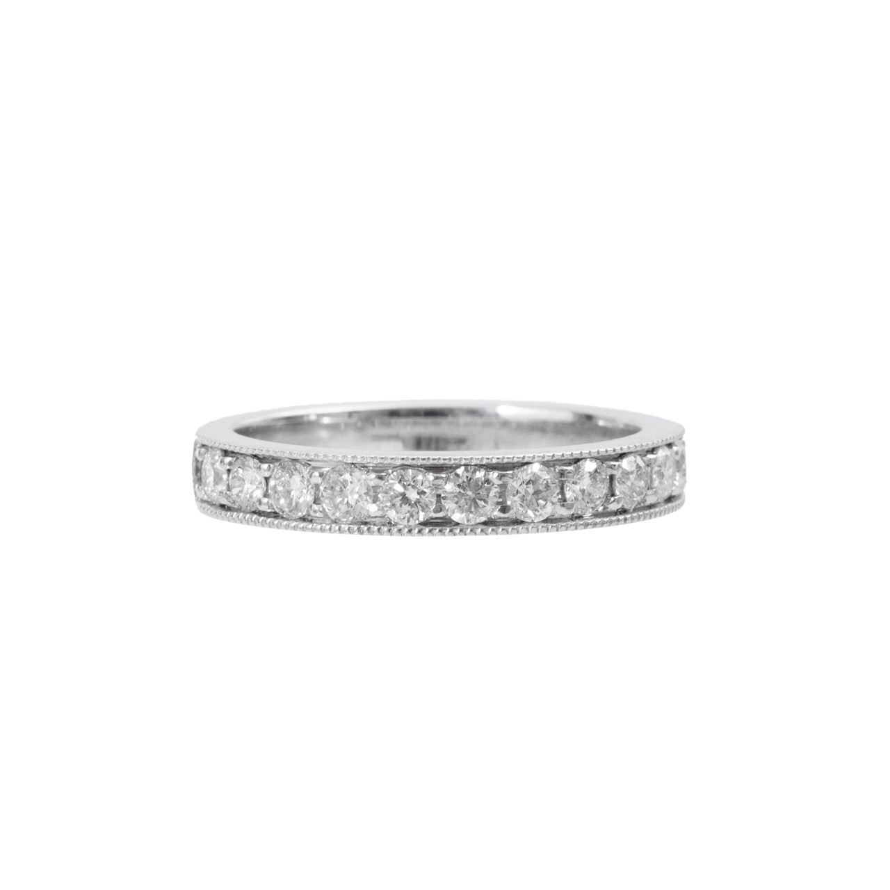 Beaded Milgrain Diamond Wedding Band (0.55tw) 0