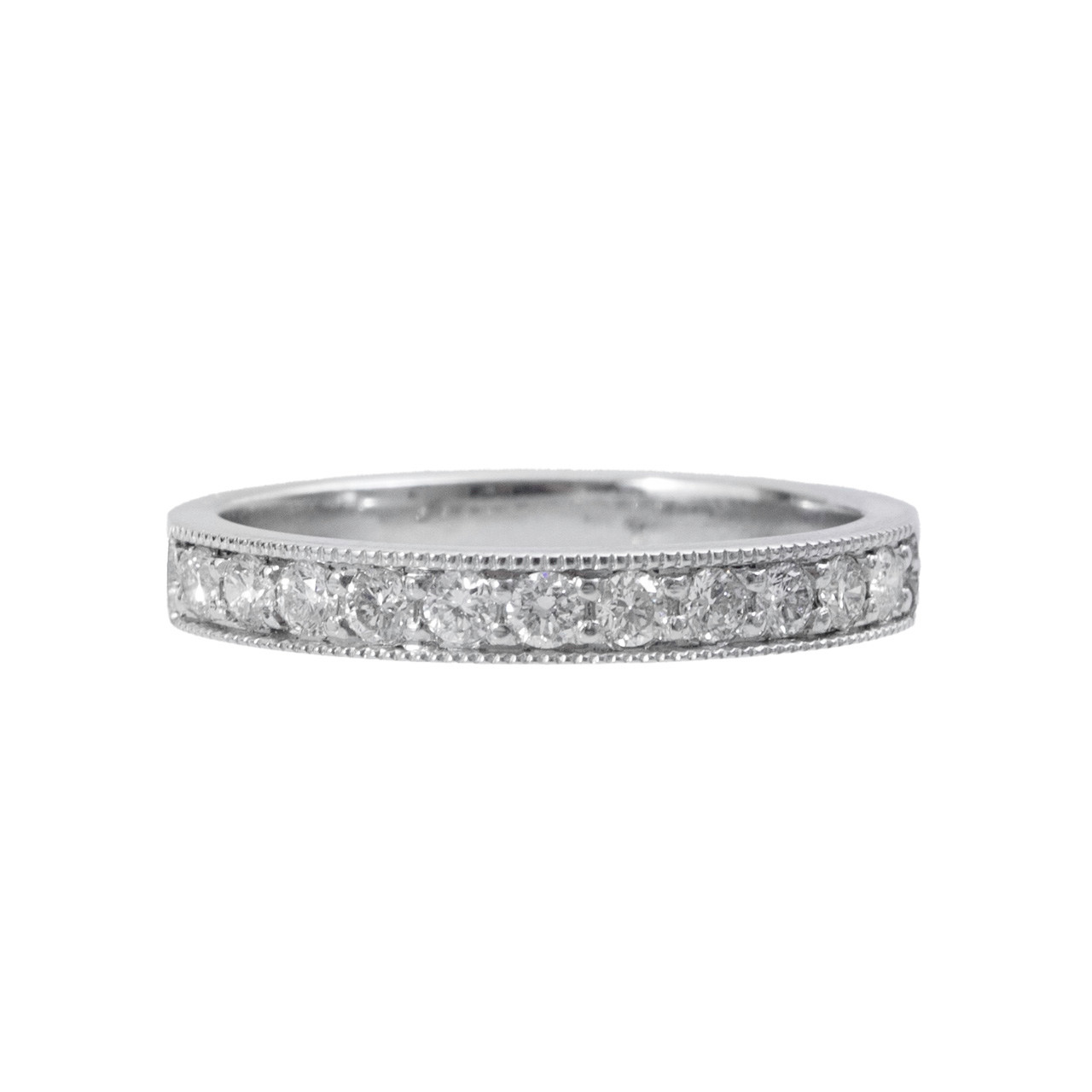 Beaded Milgrain Diamond Wedding Band (0.33tw)